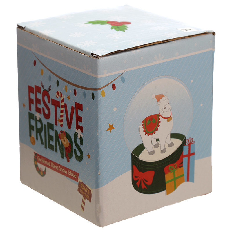 Feestelijke Kerstmis Lama Sneeuwbol