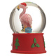 Feestelijke Kerstmis mini Flamingo Sneeuwbol