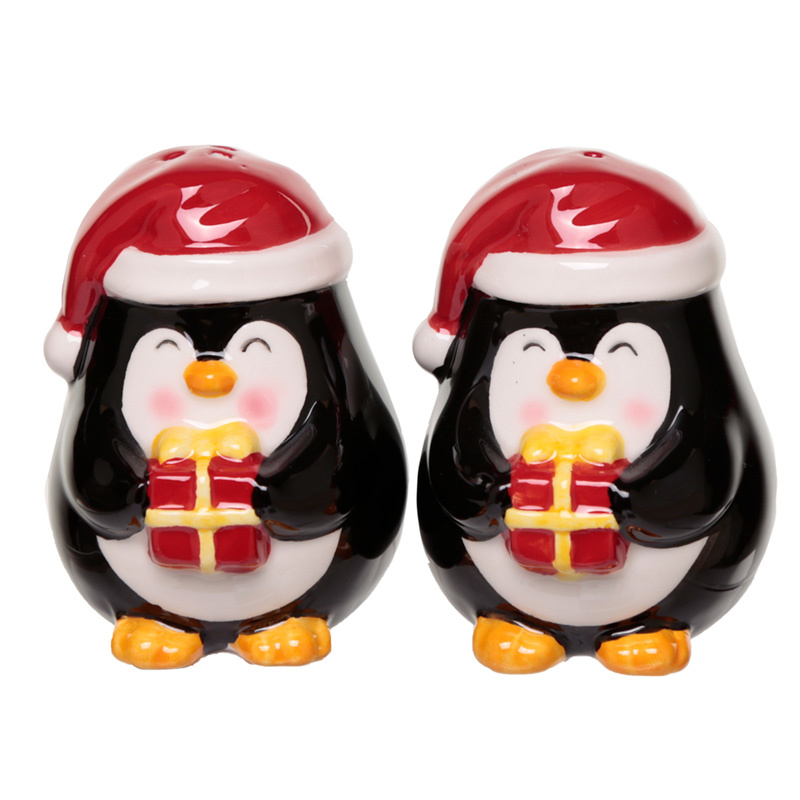 Kerstmis Pinguïn Keramiek Peper- en Zoutstel