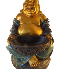 Geluksboeddha met bakje