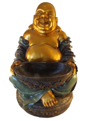 Geluksboeddha met bakje
