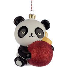 Panda Glazen Kerstbal