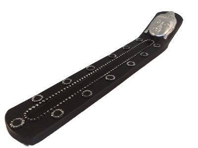 Zwarte Thaise Boeddha wierookplankje met versieringen