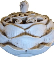 Lotus wierook kegelbrander wit