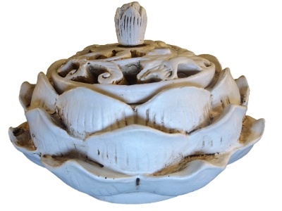 Lotus wierook kegelbrander wit