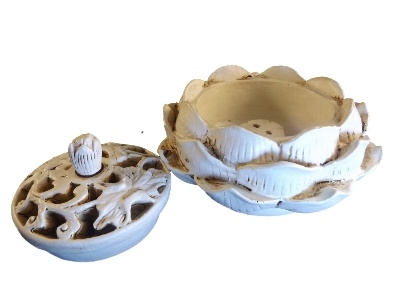 Lotus wierook kegelbrander wit