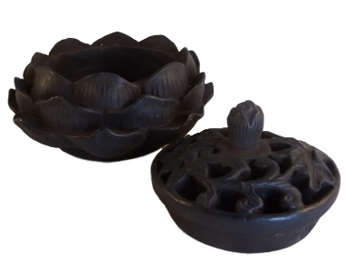 Lotus wierook kegelbrander zwart