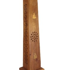 Houten wierook toren Boeddha