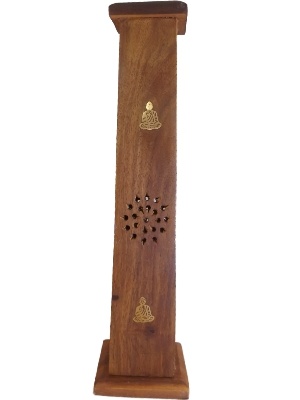 Houten wierook toren Boeddha