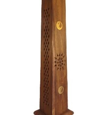 Houten wierook toren Ying Yang