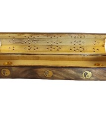 Houten Wierook kistje met Yin Yang