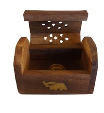 Houten kegel kistje olifant