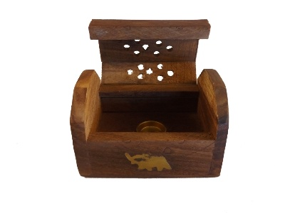 Houten kegel kistje olifant