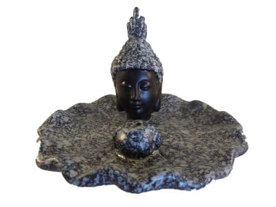 Thaise boeddha hoofd wierookhouder Grijs