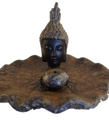 Thaise boeddha hoofd wierookhouder Bruin