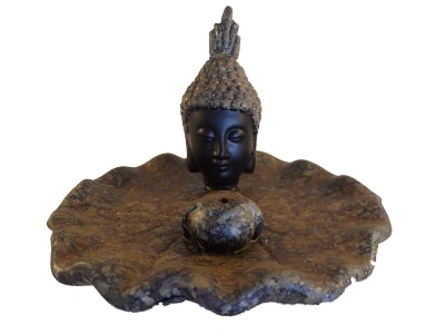 Thaise boeddha hoofd wierookhouder Bruin