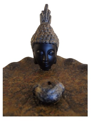 Thaise boeddha hoofd wierookhouder Bruin