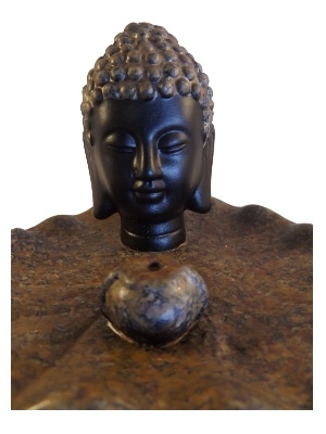 Wierookhouder Boeddha hoofd bruin