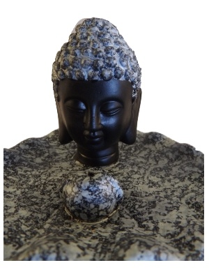 Wierookhouder Boeddha hoofd op lotus blad