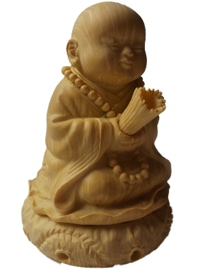 Monnik wierookhouder met tuitje