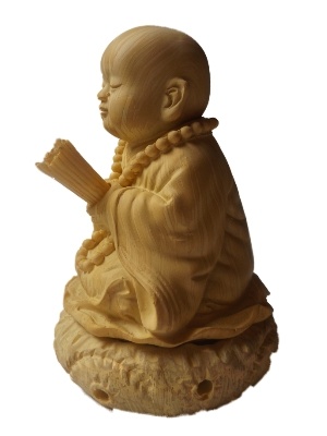 Monnik wierookhouder met tuitje