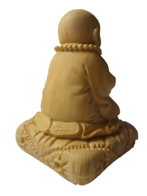 Monnik wierookhouder met schaal