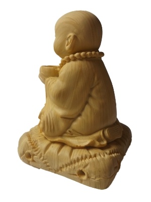 Monnik wierookhouder met schaal