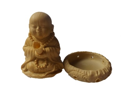 Monnik wierookhouder met tuitje