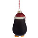 Pinguïn met Cadeau Glazen Kerstbal