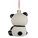 Panda met Kersttoetje Glazen Kerstbal