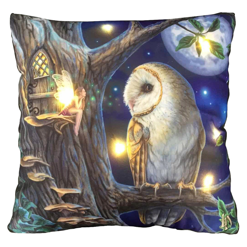 Lisa Parker Sprookjes Uil & Fee LED Sierkussen