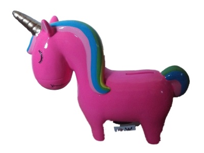Spaarpot Eenhoorn met regenboog manen XL  Spaarpot Eenhoorn met regenboog manen XL