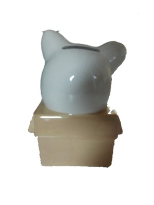 Keramiek Kat in een doos Spaarpot