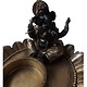 Ganesh met kaarshouder poly Gold