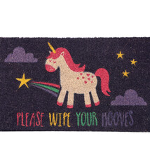 Please Wipe Your Hooves Eenhoorn Deurmat
