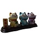 3 Lucky cat op plankje
