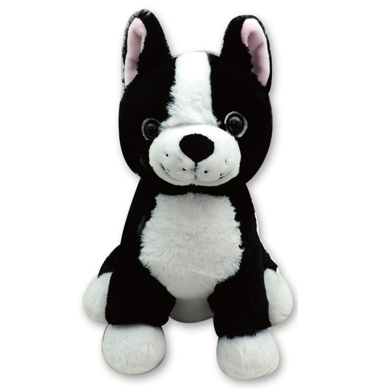 Pluche Zwart & Wit Hond Deurstopper