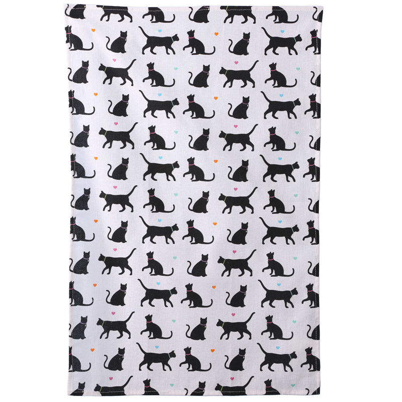 Katoenen Theedoek - I love my cat