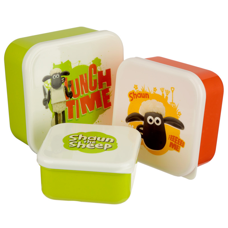 Set 3 Lunchtrommels - Shaun het Schaap