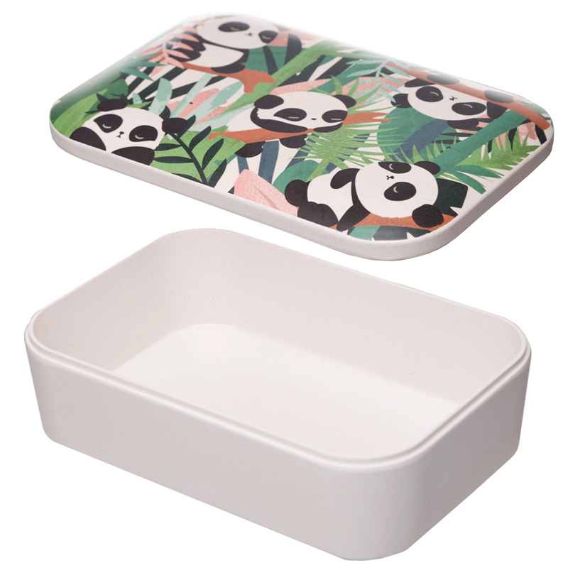 Panda Herbruikbare Bamboe Lunchtrommel