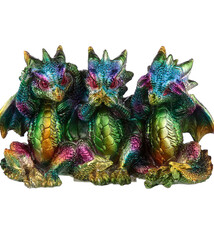 Regenboog Draak Metallic Horen Zien Zwijgen