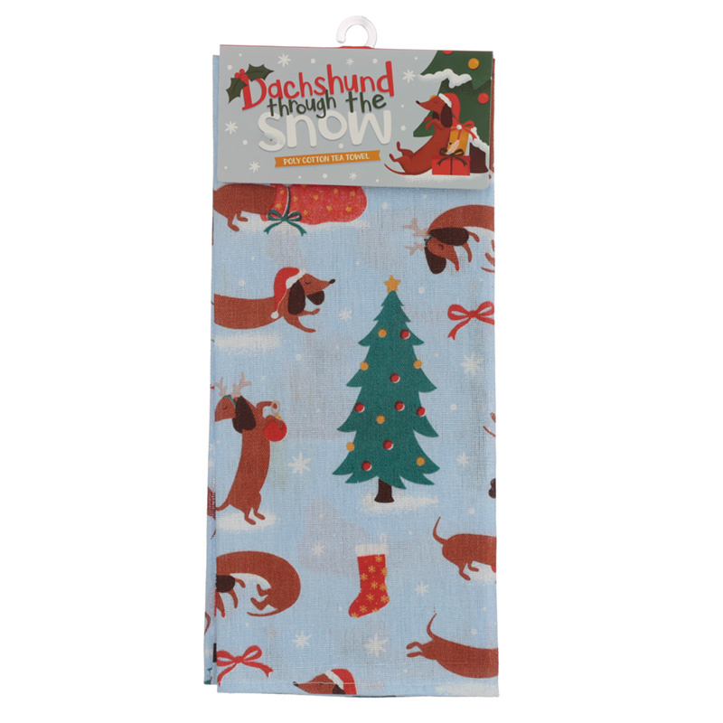 Polykatoen Theedoek - Kerstmis Tekkel