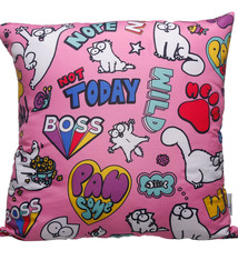 Roze Simon's Cat Kussen 50 x 50cm