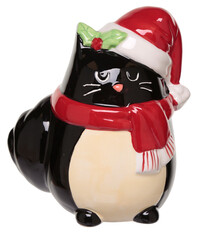 Feline Festive Kerstmis Kat Keramiek Spaarpot