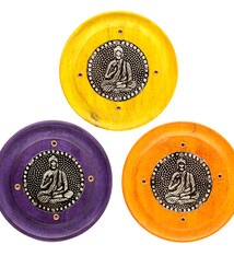 Mangohout Boeddha Rond Wierookhouder