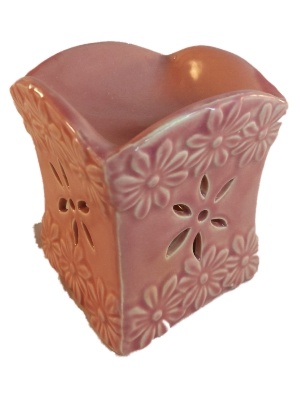 Keramiek Bloemen Patroon Crackelee Glazuur Oliebrander A