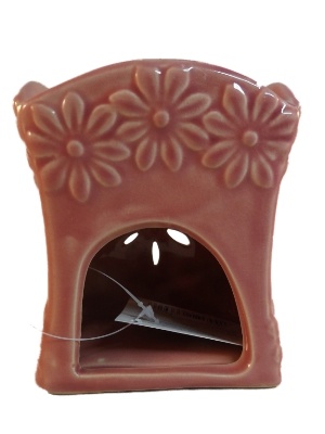 Keramiek Bloemen Patroon Crackelee Glazuur Oliebrander A