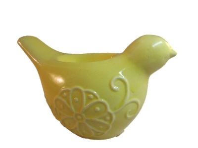 Keramiek Vogel Oliebrander Reliëf Bloem B