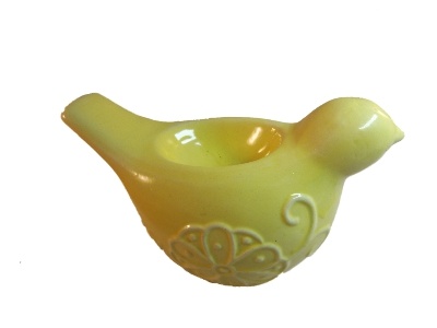 Keramiek Vogel Oliebrander Reliëf Bloem B