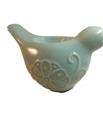 Keramiek Vogel Oliebrander Reliëf Bloem C